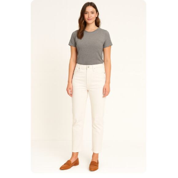 Joe's Jeans SZ 29 The Smith High Rise Straight Ankle STYLE #138445 Off White - Picture 1 of 6
